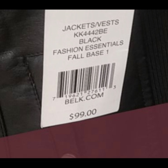 New Directions Moto Red Faux Leather Jacket - Picture 9 of 10